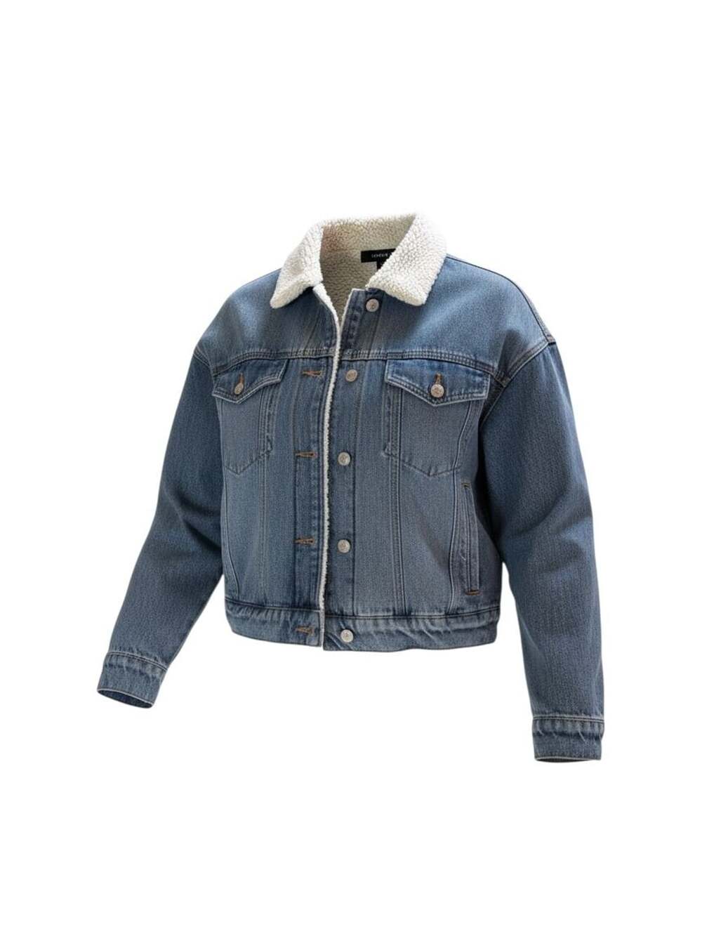 Forever 21 Sherpa-Lined Denim Trucker Jacket